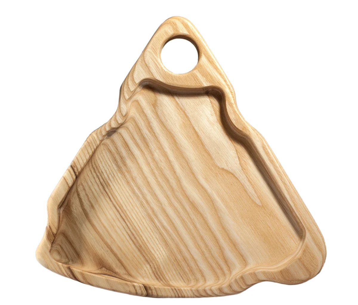 Блюдо треугольное в виде кусочка сыра из горного ясеня с отверстием от Danywood для
