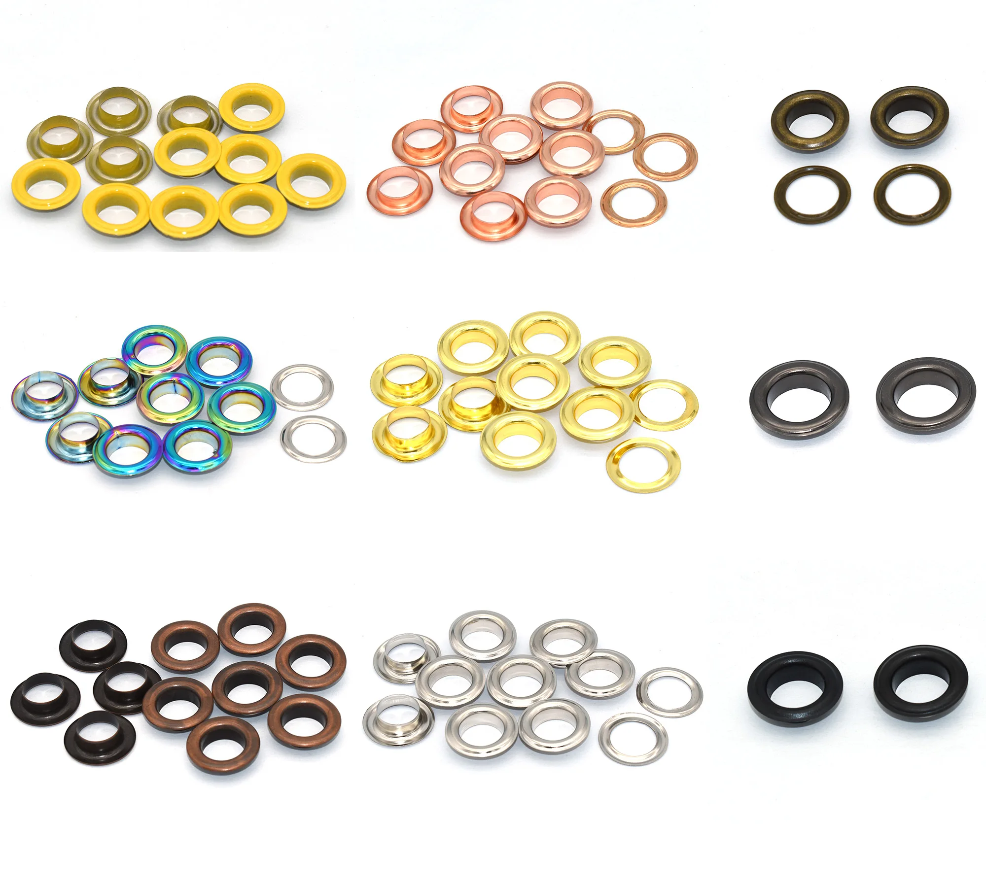 

Metal Eyelets Grommets Eyelet with Washer Grommet Round Eyelet for Leather Craft Shoes Belt Cap Bag Clothes Accessories