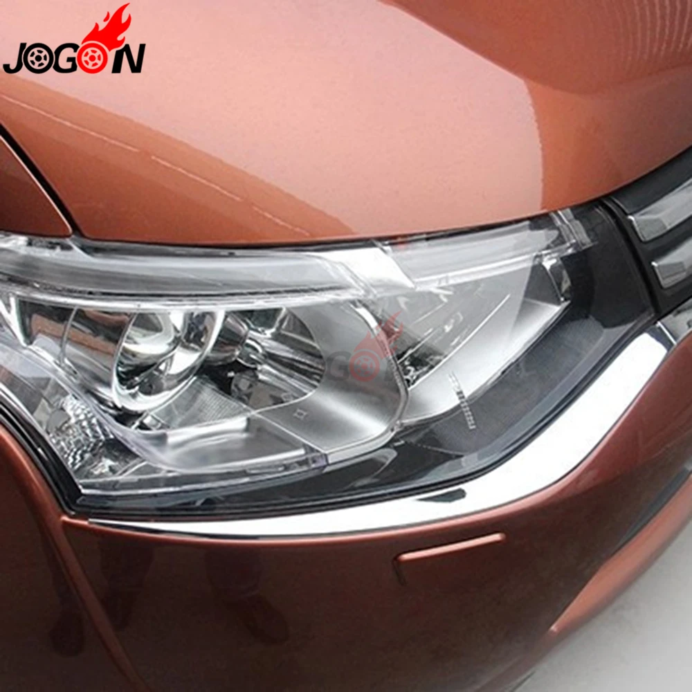 Для Mitsubishi Outlander MK3 GF GG ZJ ZK 2013- ABS Хромированная Автомобильная передняя фара под отделкой МОЛДИНГ аксессуары крышка