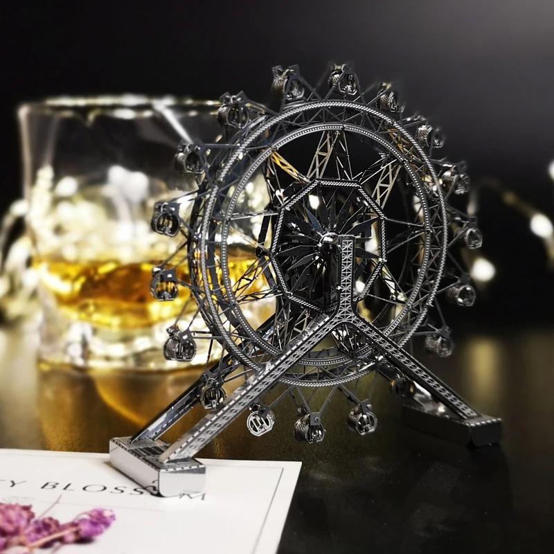 

Ali-First 3D Metal Puzzle Assembly Kits Model Ferris Wheel Amusement Facilities Puzzle Originality Collection Playground Toys
