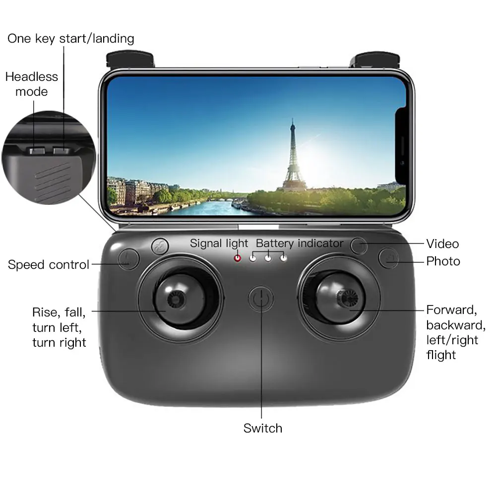 Игрушка 2 4G 4CH 6 осевой 4K UAV Drone камера стабильный Gimbal 4096*3072P RC HD детский подарок