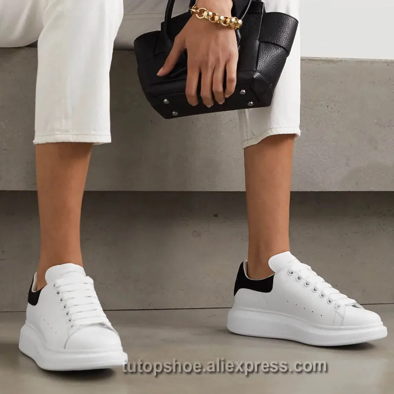 

Men Designer Wedges White Shoes Female Platform Sneakers couples Feminino Casual Female Women Trainers Mcqueens Shoes 35-45