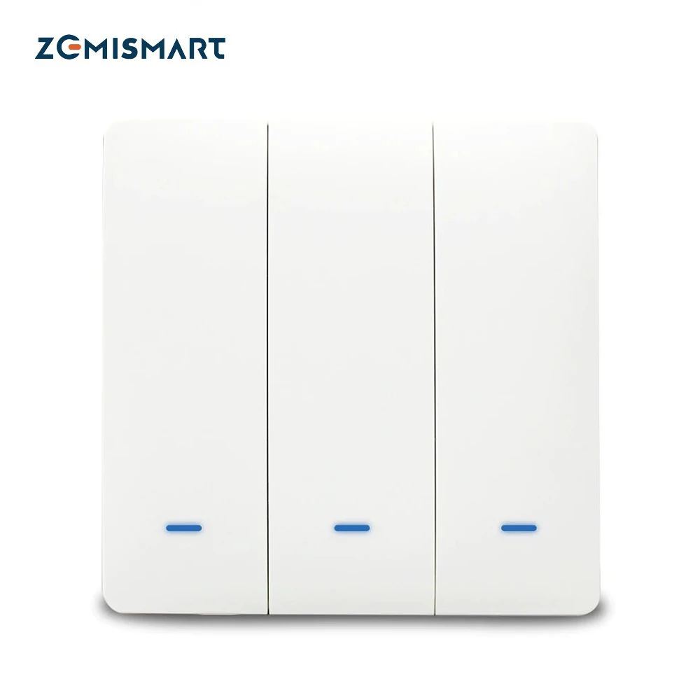 

Zemismart Tuya WiFi Neutral Optional Light Wall Switch Alexa Google Home Smart Life Physical Lamp switches Alice Push Button