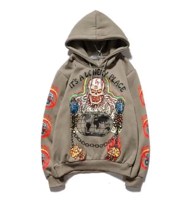 Худи и свитшоты kanye с граффити для мужчин женщин надписью LUCKY ME SEE Ghost GRIS худи Kanye West