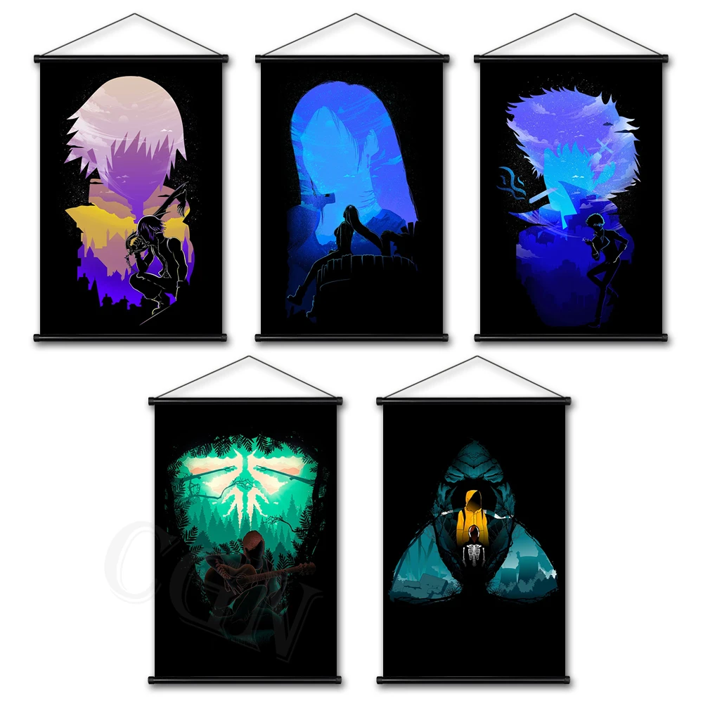 

Cowboy Bebop Hanging Scrolls Canvas Painting Japanese Anime Character Art Poster Painting Home Children Room Wall Aesthetic Deco