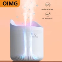 new double nozzle humidifier 4 5l mist maker broadcast aromatherapy essential oil diffuser with led light home air humidifiers
