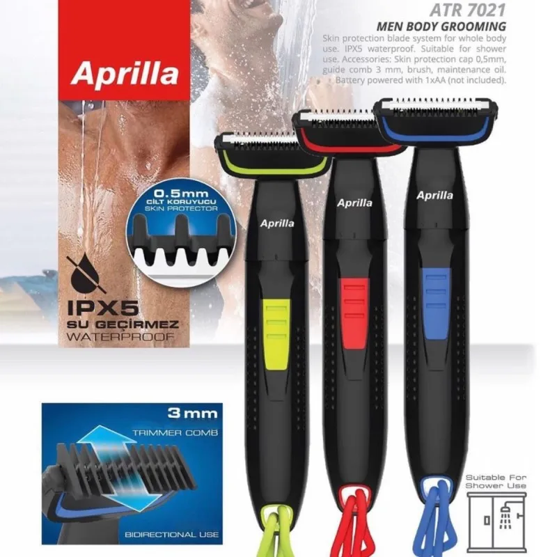 100% Водонепроницаемый Бритва для тела 3 мм Гребень кожи протекторами Для мужчин