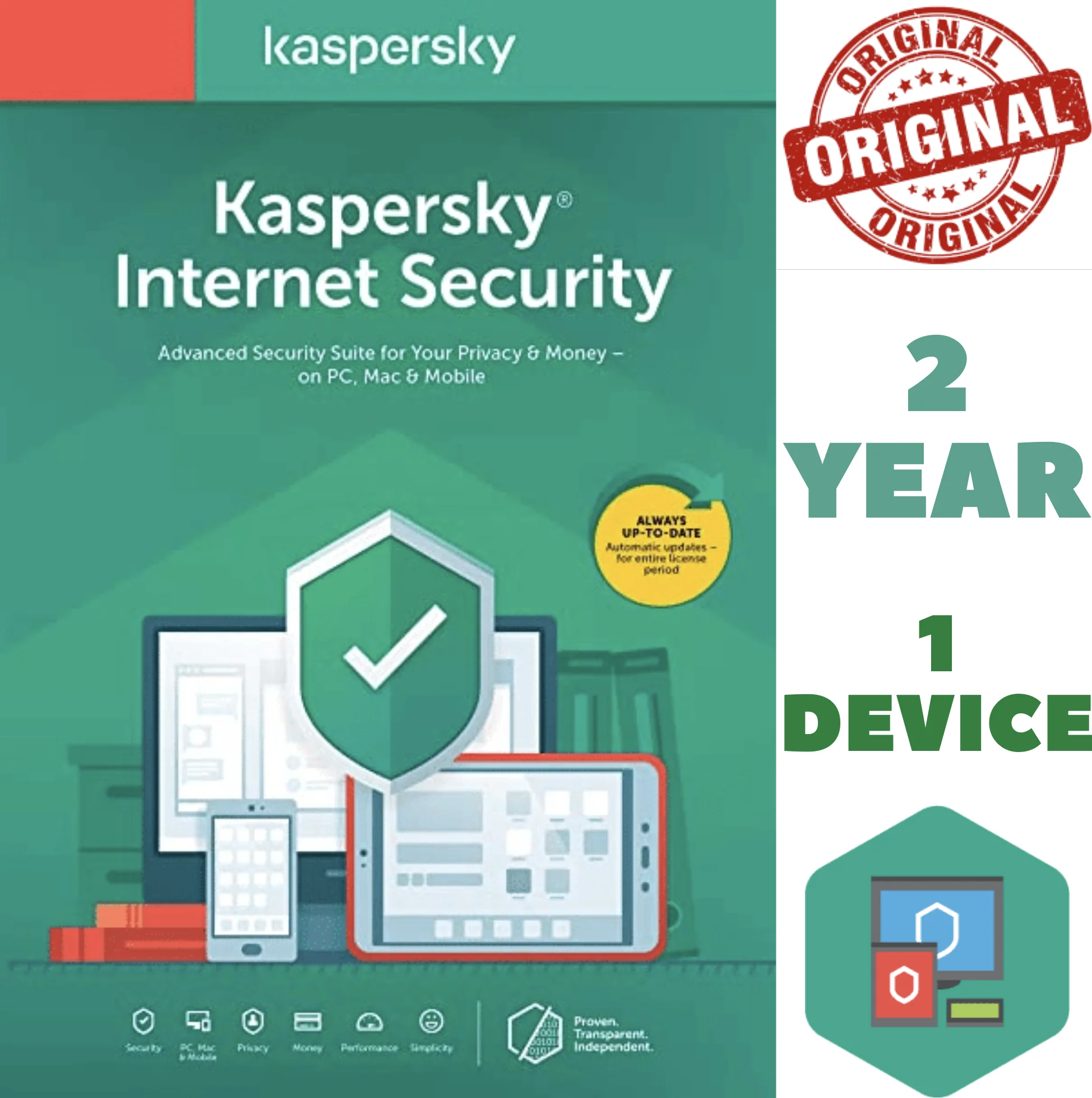 

Kaspersky Internet Security 2021 / 1 Device / 2 Years / Win / iOS / Mac / Android