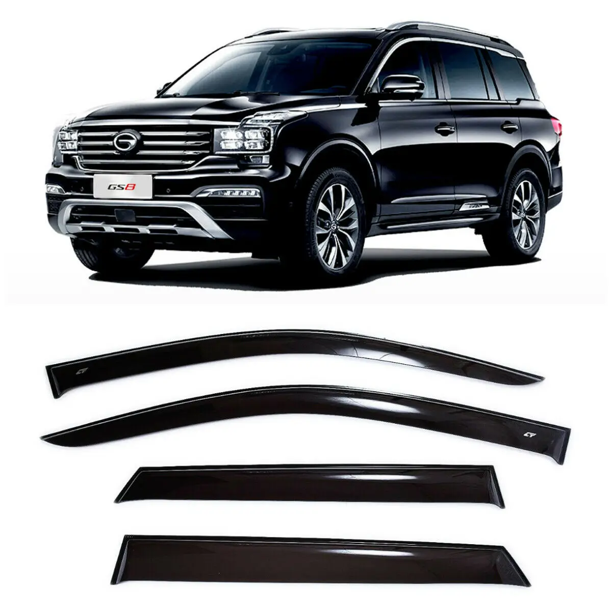 Дефлекторы окон Cobra Tuning G40416 на авто GAC GS8 2016 н.в 4 шт./комп. ветровики от дождя солнца