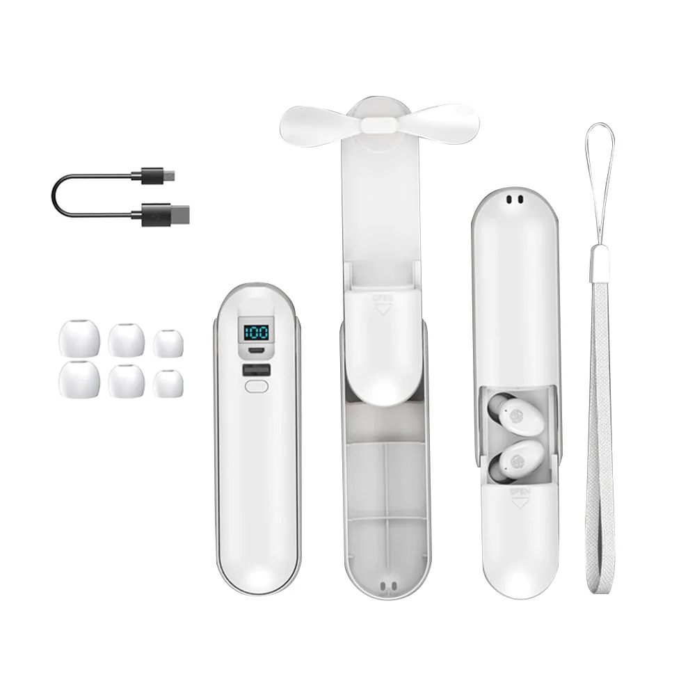 Беспроводные наушники-вкладыши F7 TWS спортивные водонепроницаемые с зарядным