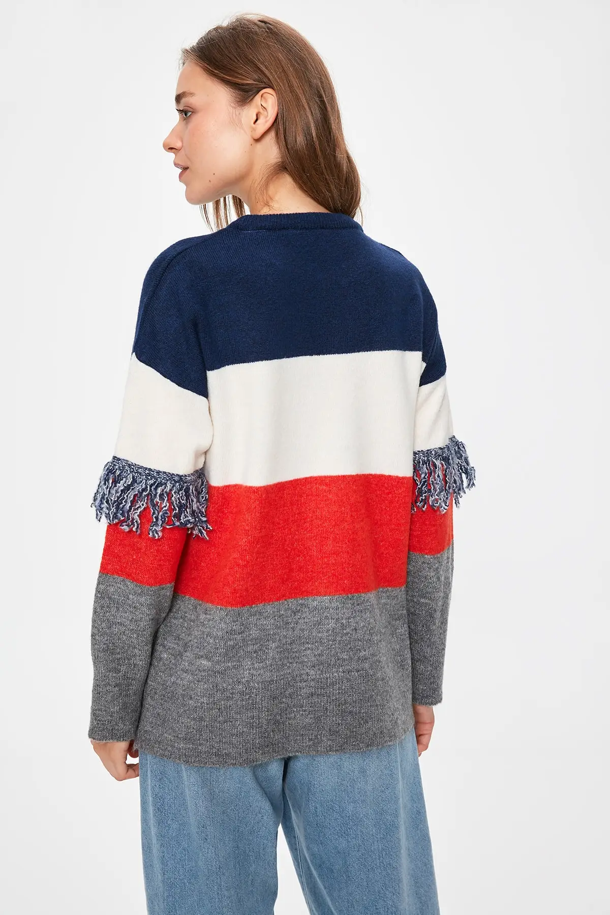 Темно синие трикотажные изделия с кисточками TWOAW20NK0011| |