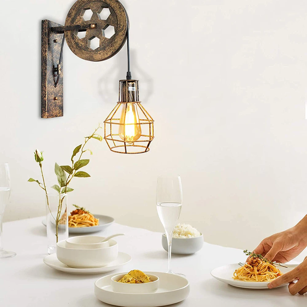 

Industrial Wall Lights Indoor E27 Wall Lamp Loft Retro Fixture Retro Barn Lighting Wall Sconce Suitable for Bedroom