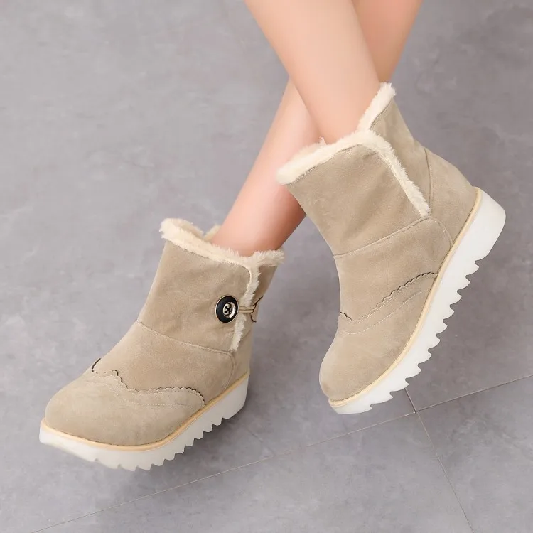 Зимние ботинки в британском стиле новые модные милые зимние теплые на плоской