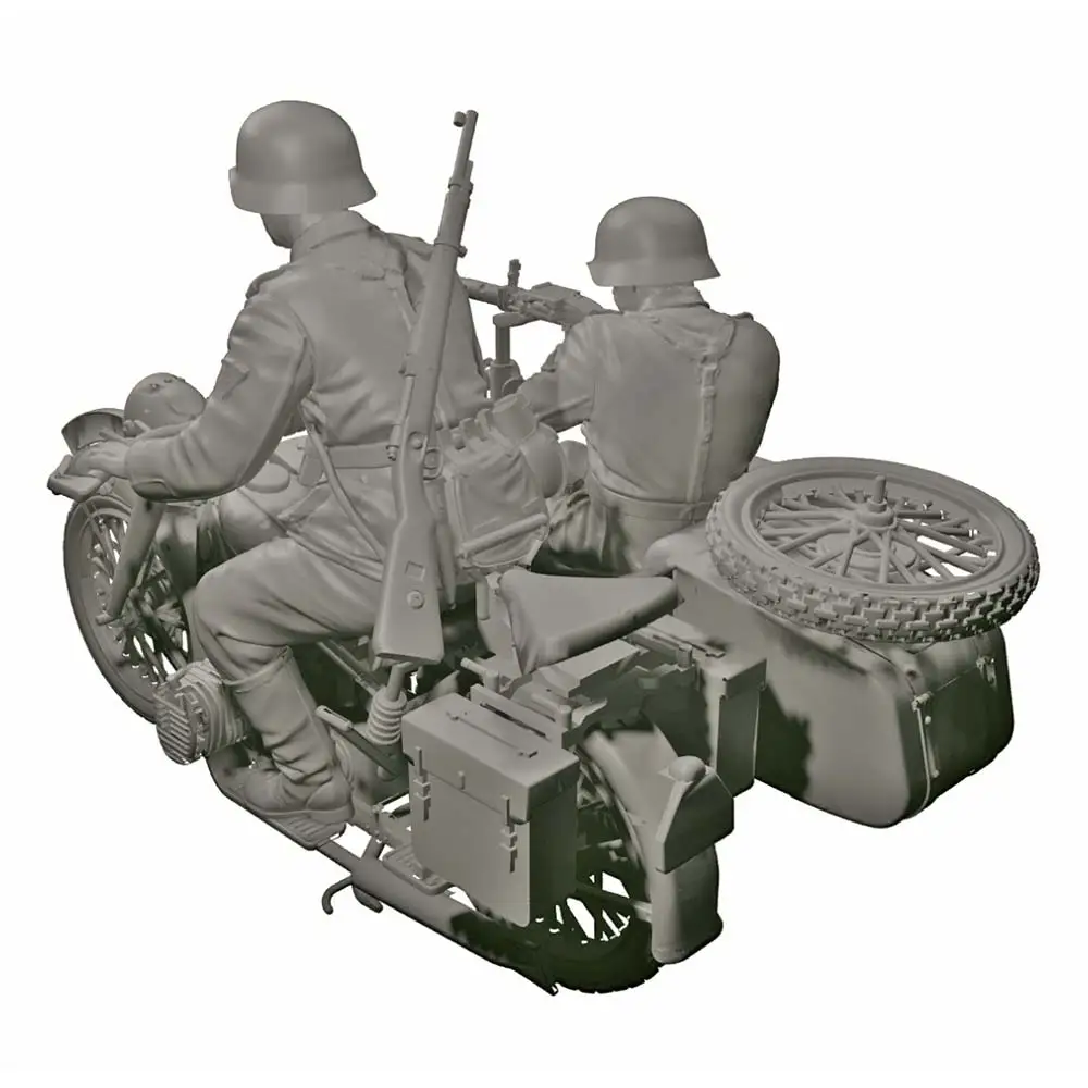 Сборная модель &quotНемецкий мотоцикл БМВ Р-12 с коляской&quot ZVEZDA 3607 масштаб 1/35