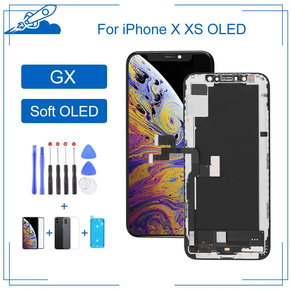 

ЖК-дисплей GX для iPhone X с сенсорным 3D дигитайзером в сборе
