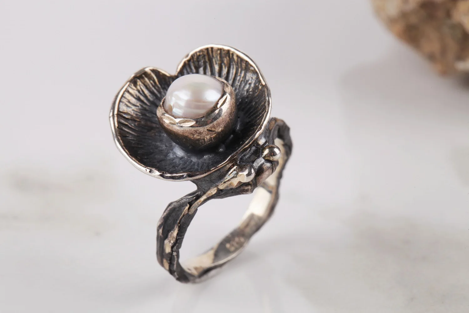 

Хм нам ювелирное изделие жемчуг натуральный драгоценный камень 925 пробы серебро Для женщин, кольцо, кольцо из нержавеющей стали