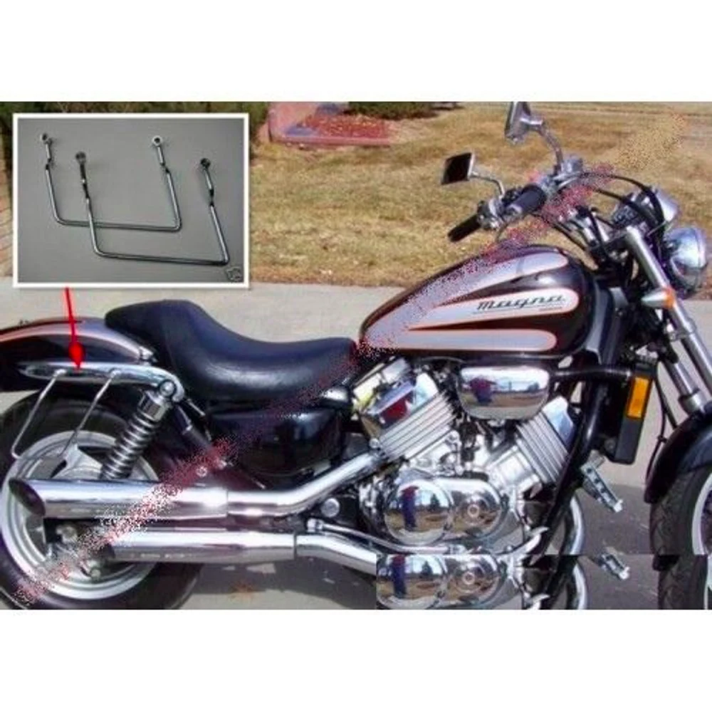 Крепление багажника для мотоцикла Cruiser Bike на Honda Shadow VT600 VLX600 Steed NV600 99+ 19.5см, хромированный серебристый.