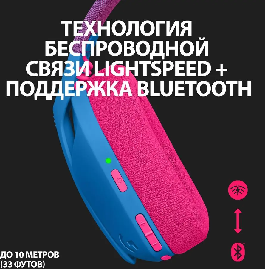 Игровая гарнитура Logitech G435 Blue Wireless Bluetooth (981-001062) | Электроника