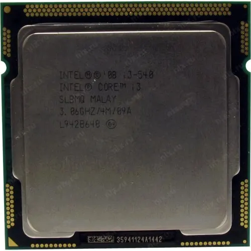 Процессор CPU Intel Core i3-540 3.06 GHz/2core/SVGA HD Graphics/0.5 4Mb/73W/2.5 GT/s LGA1156 бу | Компьютеры и офис