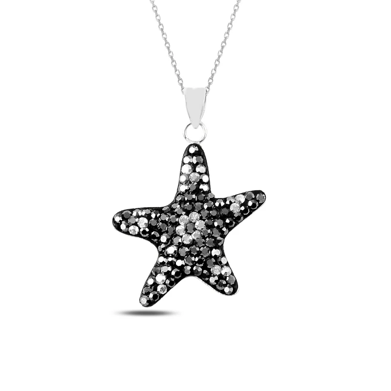 

Silver 925 Sterling Zircon Star Necklace