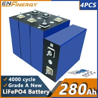 4pcs new grade a 3 2v 280ah lifepo4 battery diy 12v 280ah rechargeable battery pack for rv boat golf cart solar storage system