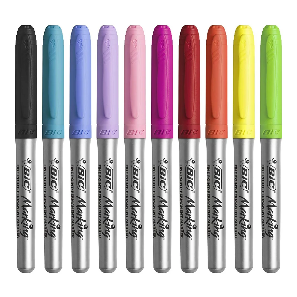Bic 12-24 цвета FineLiner Brush Art Markers Pen акварельные ручки для рисования живопись