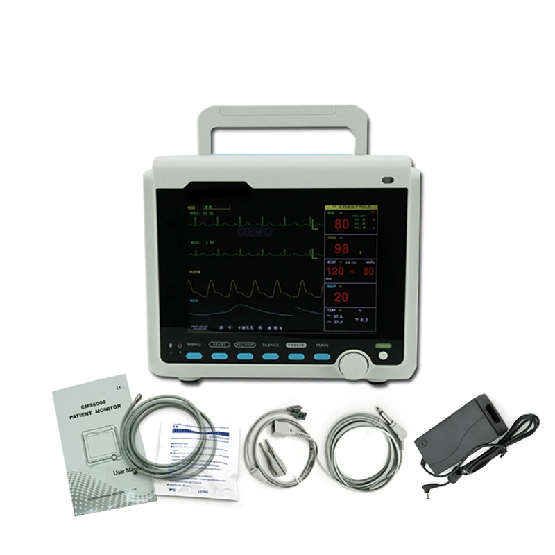 

CMS6000 6-Параметр, 8-дюймовый ЖК-дисплей, медицинские инструменты, многоспальный монитор пациента с принтером