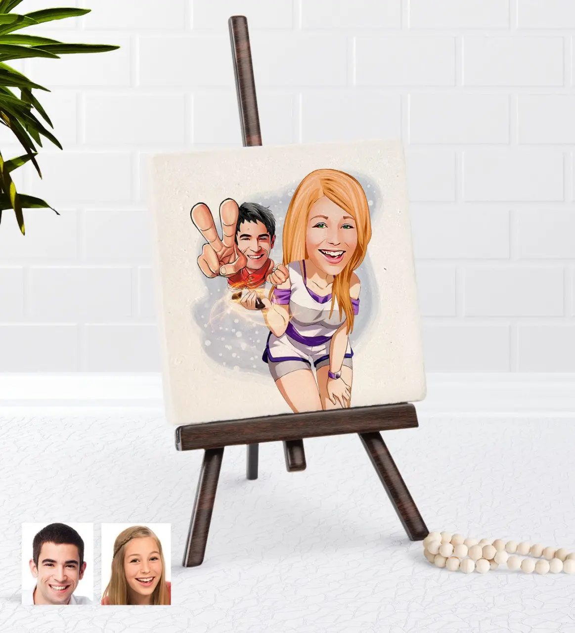 

Персонализированная карикатура Святого Валентина сайовалели, натуральный пута-30, надежный современный простой подарок, особый дизайн, хор...