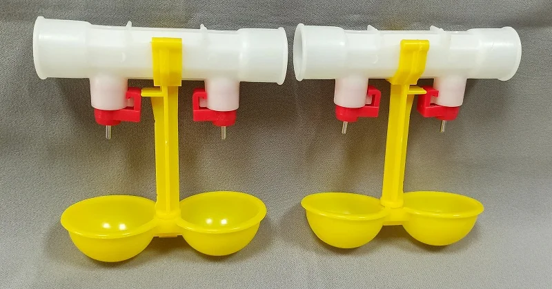 Ниппельные поилки двойные на 360 градусов для кур перепела птиц (10