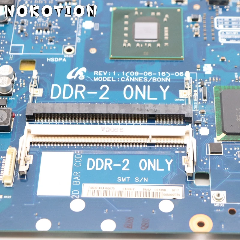 NOKOTION для Samsung NP-R522 R522 материнская плата ноутбука BA92-05738A BA92-05738B PM45 DDR2 Бесплатный ЦП |