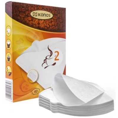 Фильтры для кофеварки капельного типа размер 2 отбеленные Кonos 40 шт КONOS2/40W |