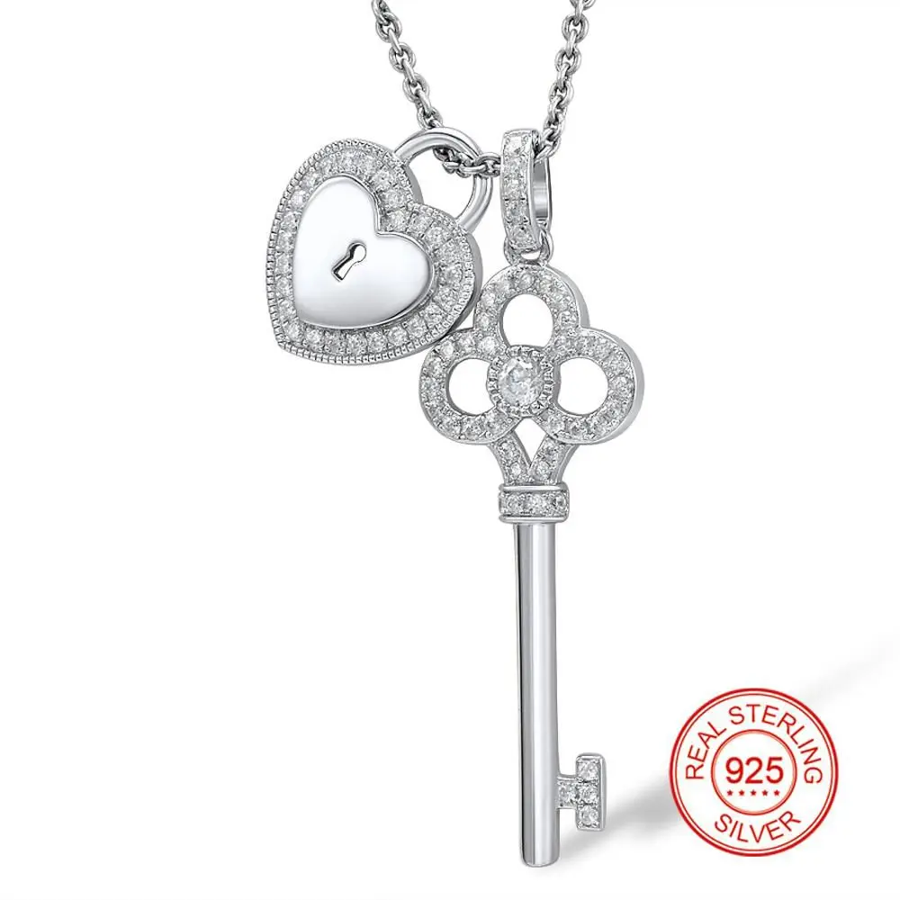 

Olivia Yip - Sparkling Lock and Key Pendant