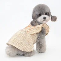breathable lapel lace dog shirt solid macaron cute cat vest soft puppy clothes