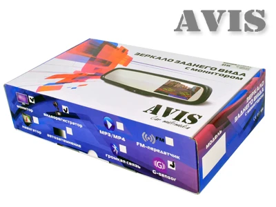 Зеркало заднего вида со встроенным монитором 4.3&quot AVEL AVS0401BM | Автомобили и