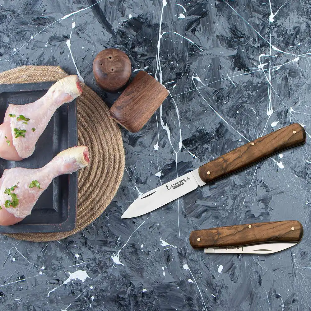 

Лазбис кухонный карманный нож для мяса хлеба овощей фруктов ручной работы (20,5 см)