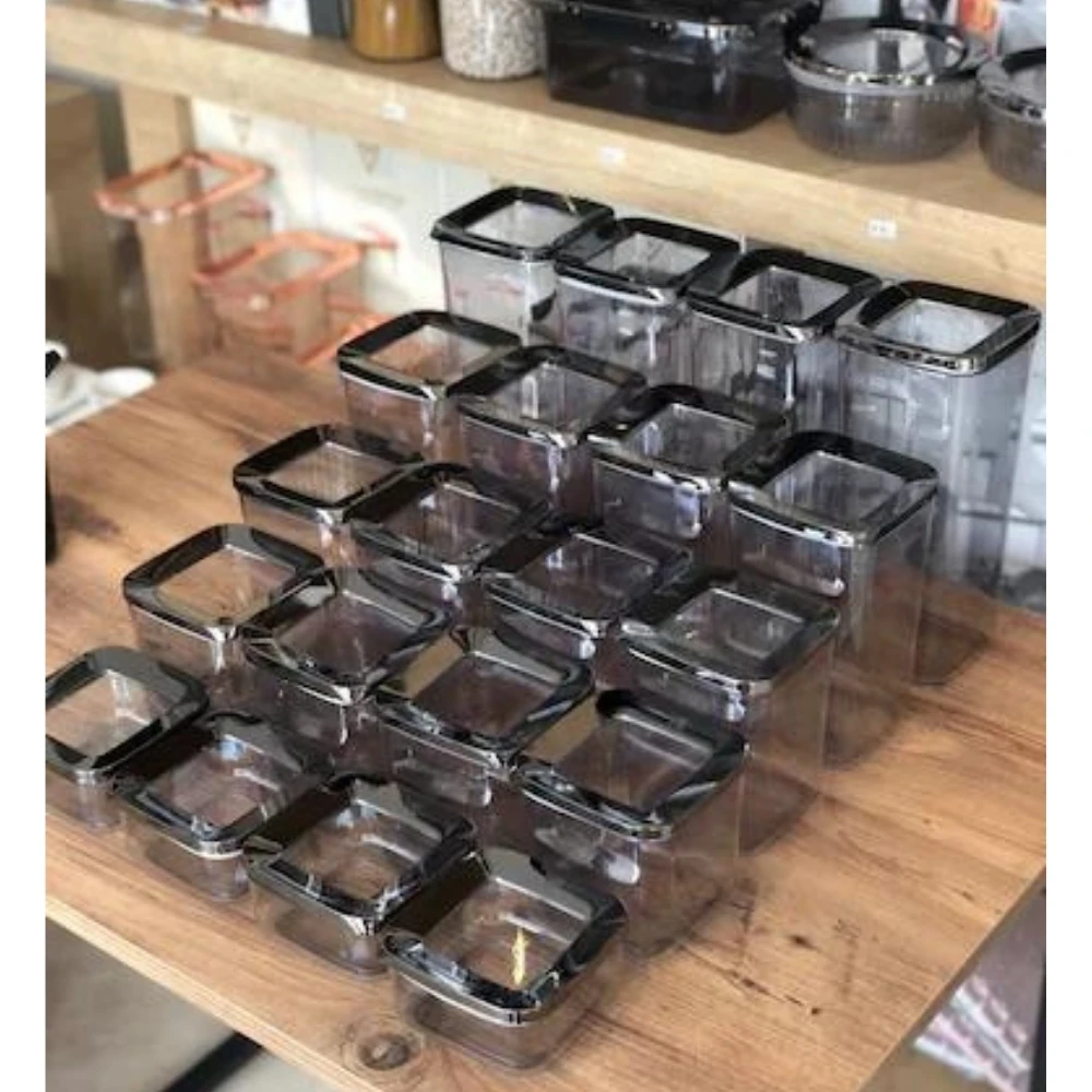 kitchen plastic storage food container organizer jars for spices bulk cereals sugar bowls home boxes plastic convenience airtigh free global shipping