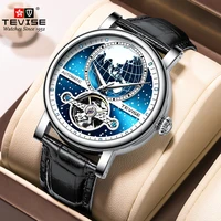 tevise automatic watch men luxury sport mechanical watches mens hollow luminous skeleton tourbillon wristwatch relogio masculino