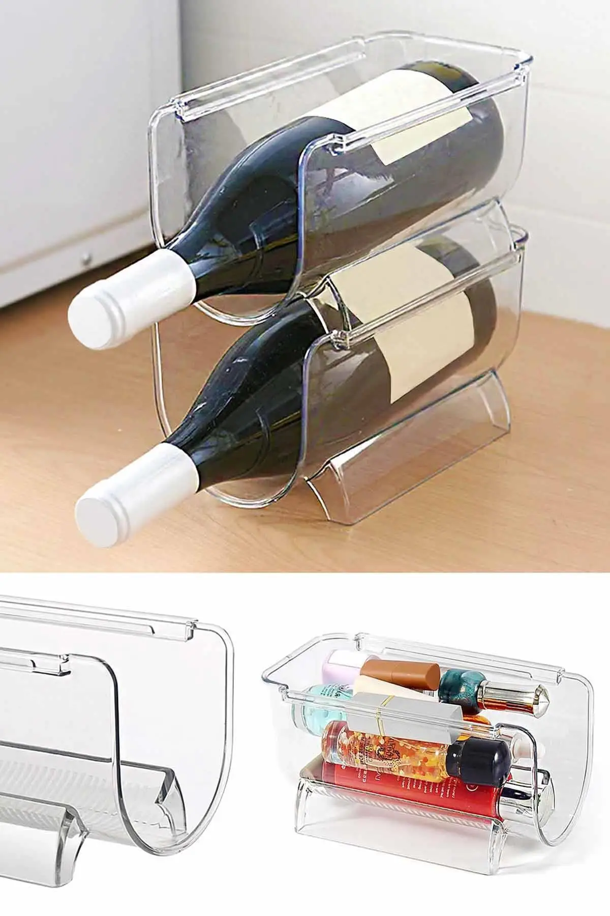 Organizador Universal para nevera, estante transparente para botellas, vino, agua, zumo, 1 piezas