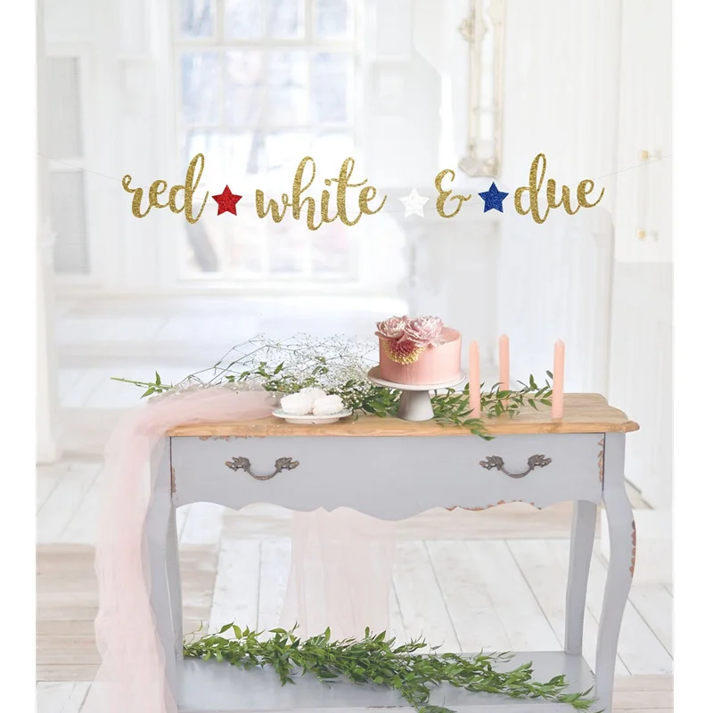 На заказ 4 июля объявление беременности красный и белый баннер для мальчиков или