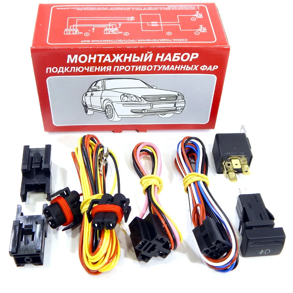 Монтажный набор для подключения противотуманных фар Lada Granta 2190 Kalina-2 2192 2194 и FL |