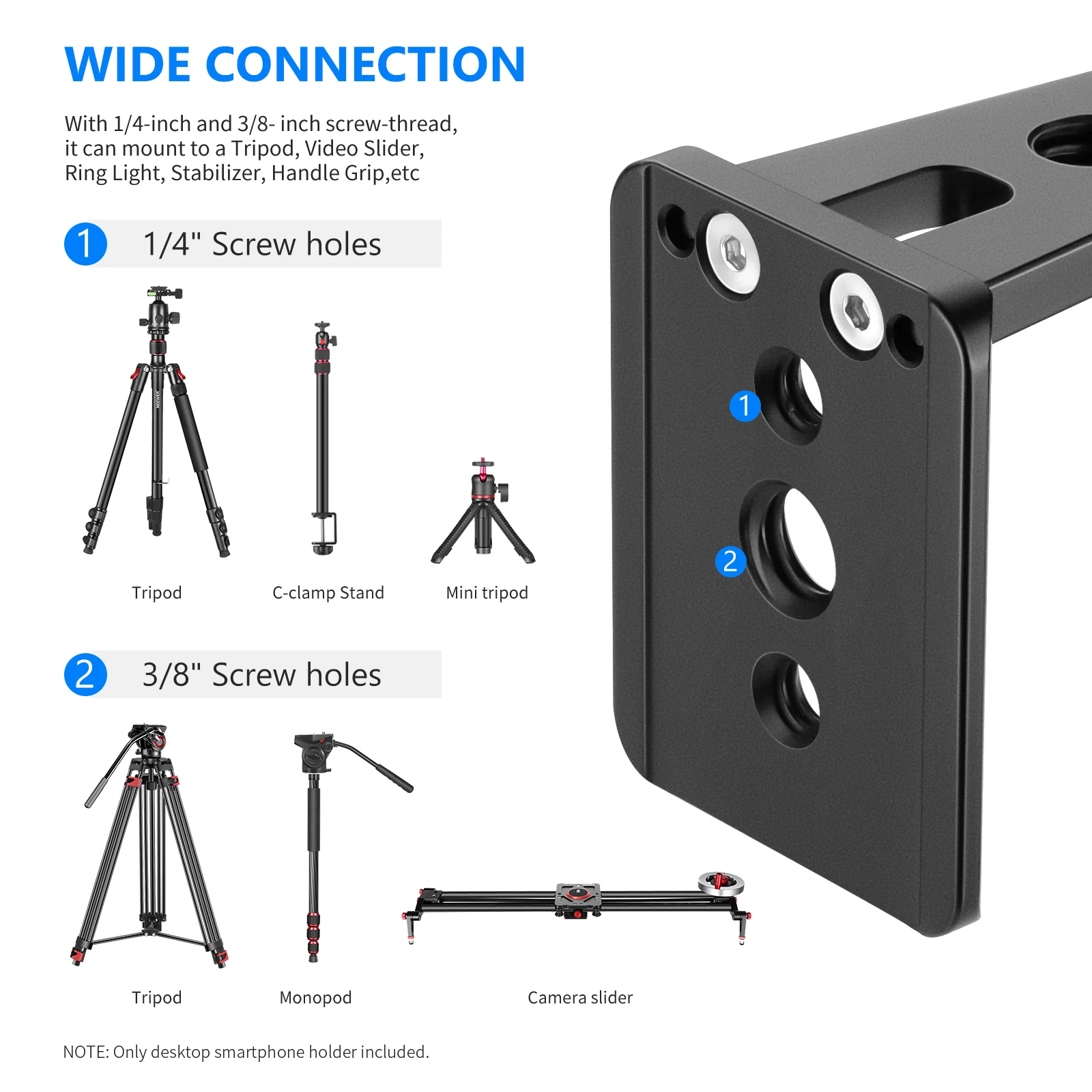 Металлический держатель для сотового телефона Neewer зажим настольного штатива