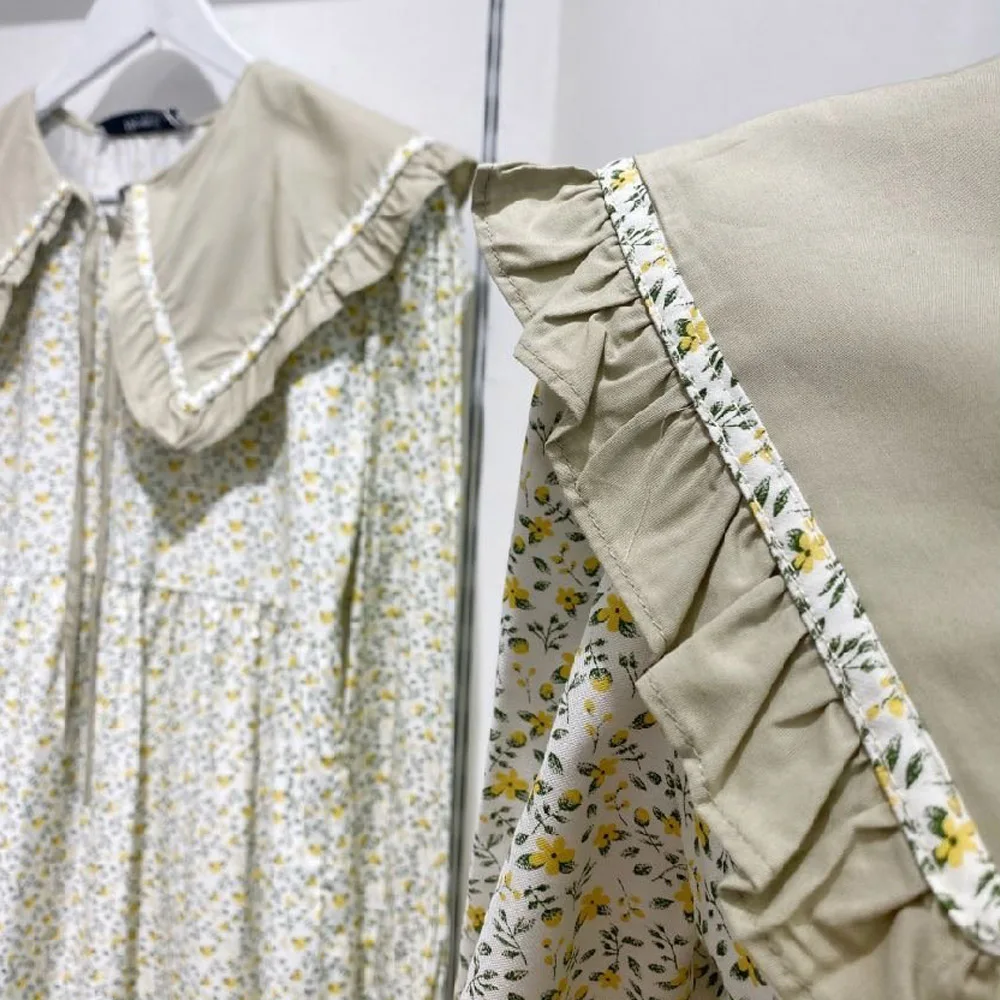 

Hijab Clothing Yellow Flower Neck Dress Fashion 2021