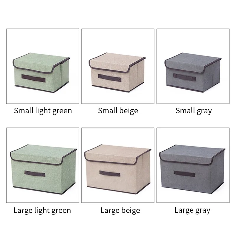 S/L органайзер для одежды из хлопка и льна коробка хранения с крышкой