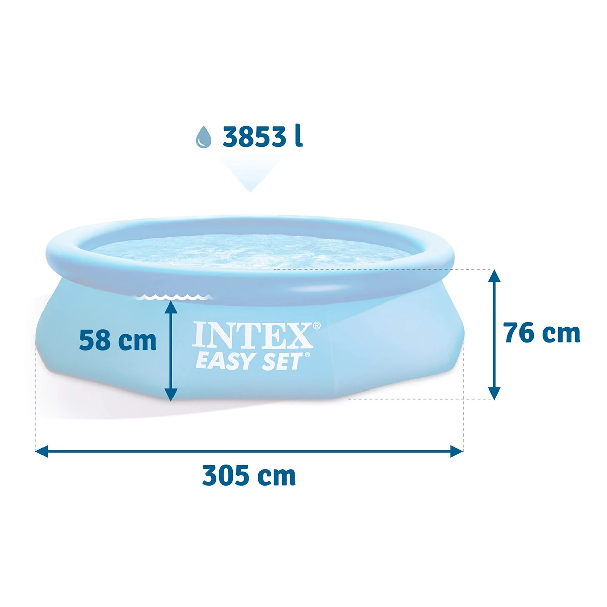Бассейн Easy Set 3 05х0 76м + фильтр-насос 220В (28122) INTEX | Спорт и развлечения