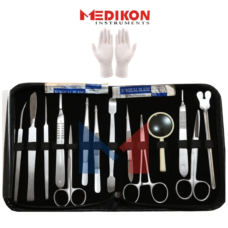 

20 Kits/Sets Medical Students Surgical Dissecting kit Set Popular Frog Operation Sets / Stainless Steel Surgical Scissors