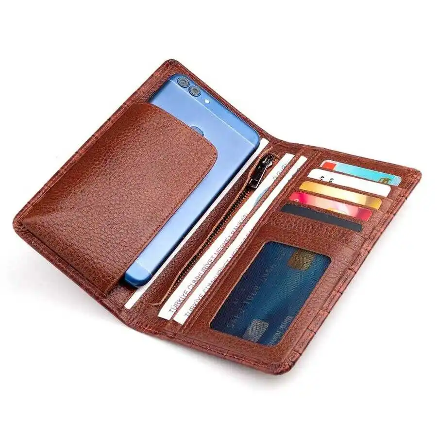 Portefeuille Long en cuir Style Anitolia, portefeuille en relief, avec support pour téléphone portable, porte-monnaie de couleur beige, décontracté pour toute une vie, poche d'argent de bonne qualité
