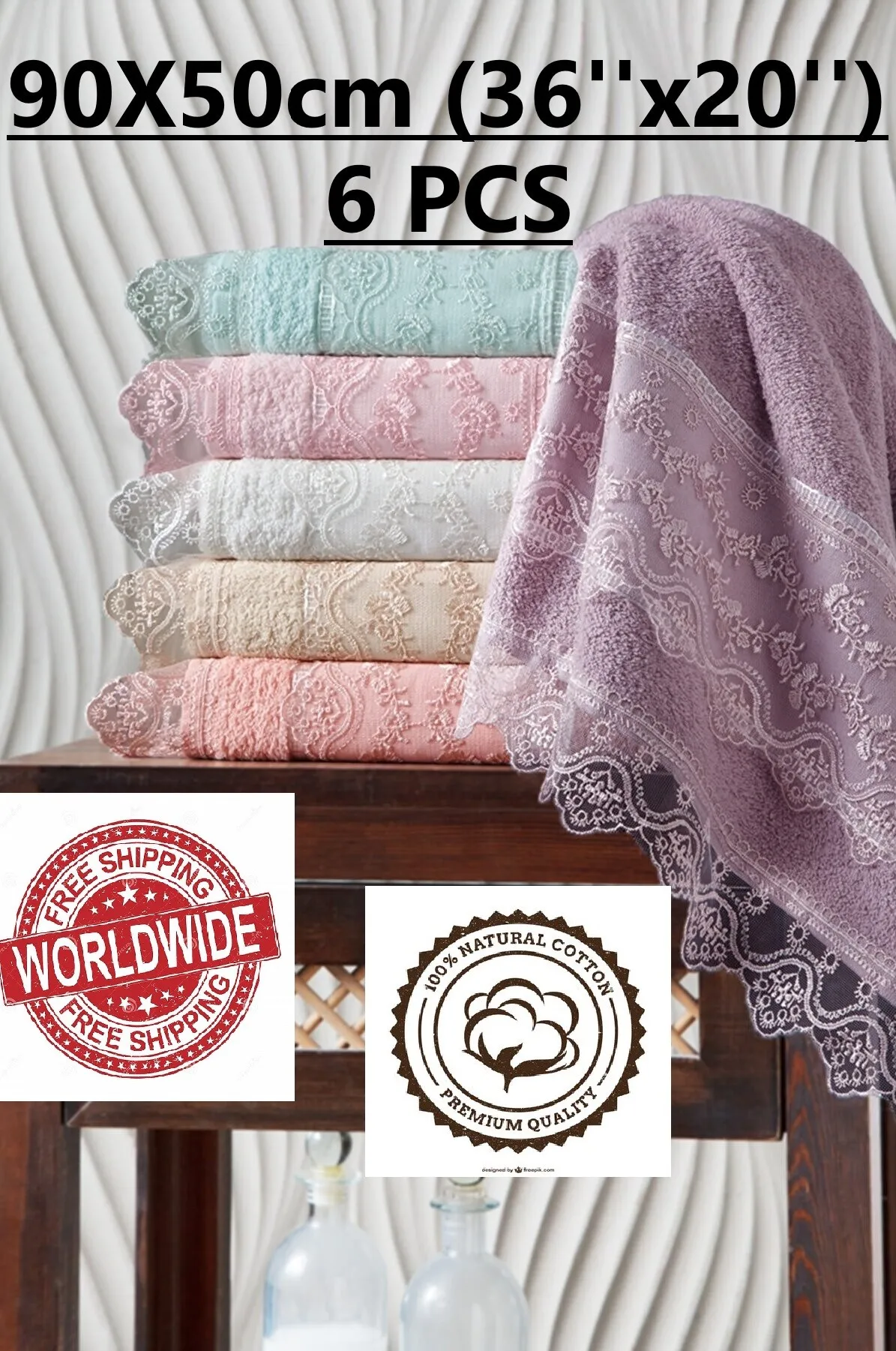 

6 шт., 50x90 см (20x36 дюймов)