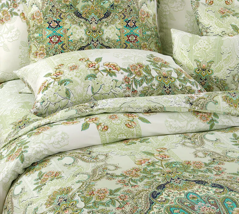 IV Дизайн Совершенство. роскошный зеленый узор Постельное белье из российского