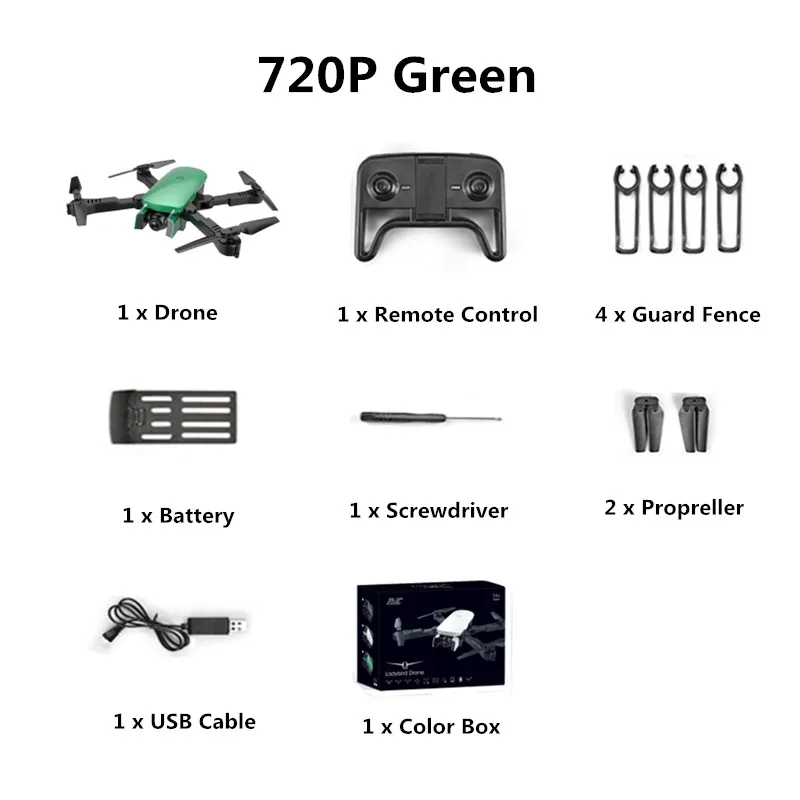 green R8 складной Радиоуправляемый квадрокоптер 4k селфи Дрон HD Двойная камера FPV Божья коровка высота удержания оптическая камера потока Дрон вертолет - Color: green