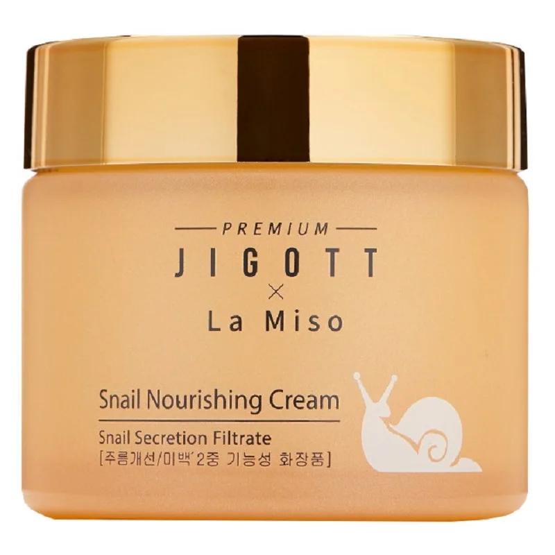 Крем питательный с муцином улитки. Premium Jigott x La Miso Snail Nourishing Cream 70ml. Оригинал. Корея. -